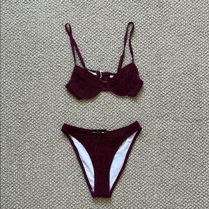 Burgundy Bikini Set